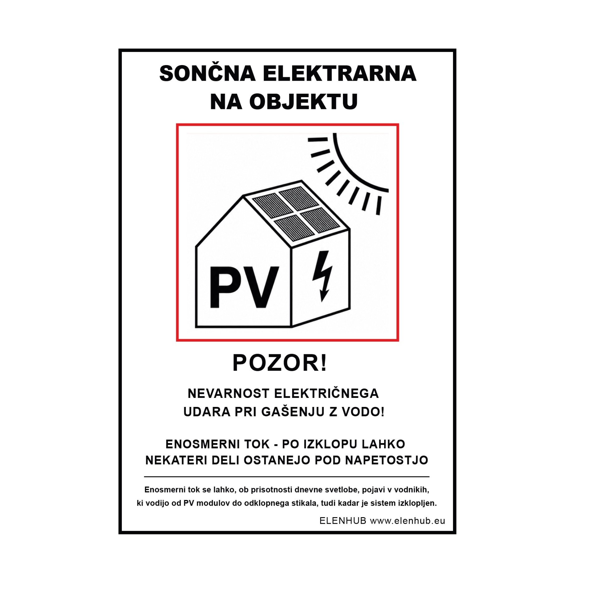 Nalepka Sončna elektrarna na objektu1 Nalepka Sončna elektrarna na objektu